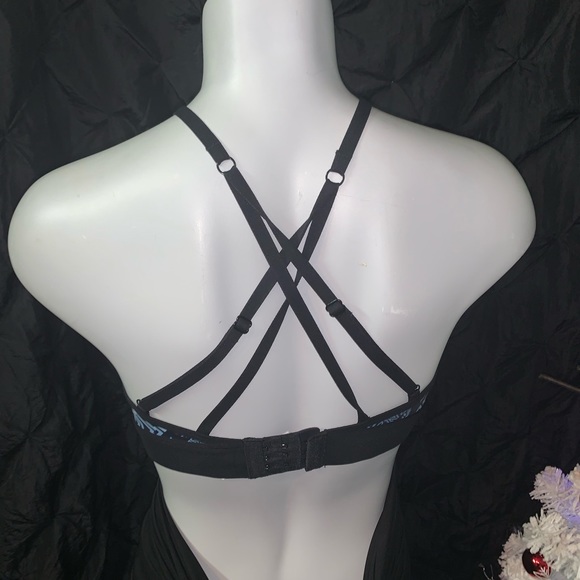 Pink Victoria Secret Ultimate Sports Blue Ombre Bra High-Neck Unlined Sports NWT - Picture 6 of 11